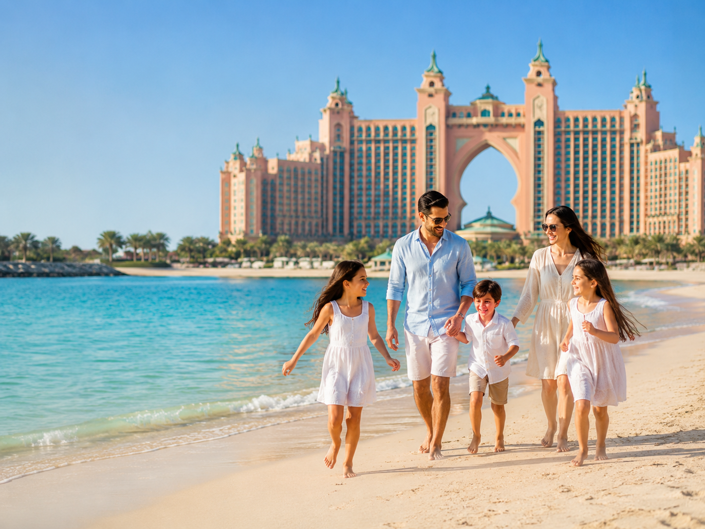 Family exploring Dubai for the first time