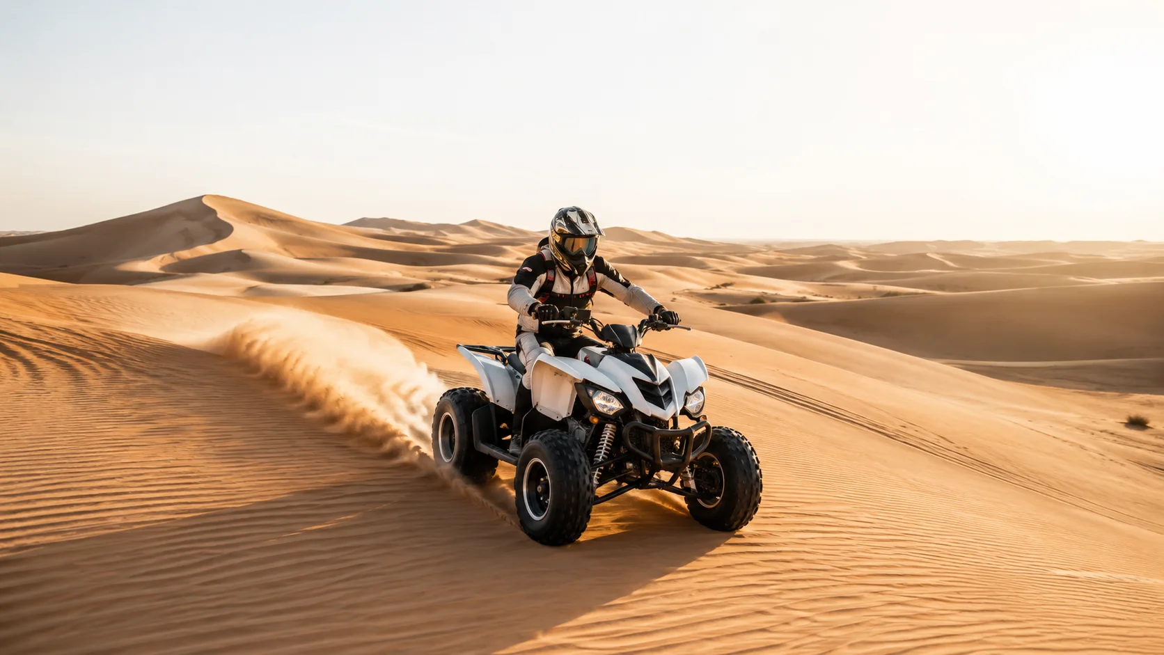 Quad bike rider during Dubai desert safari