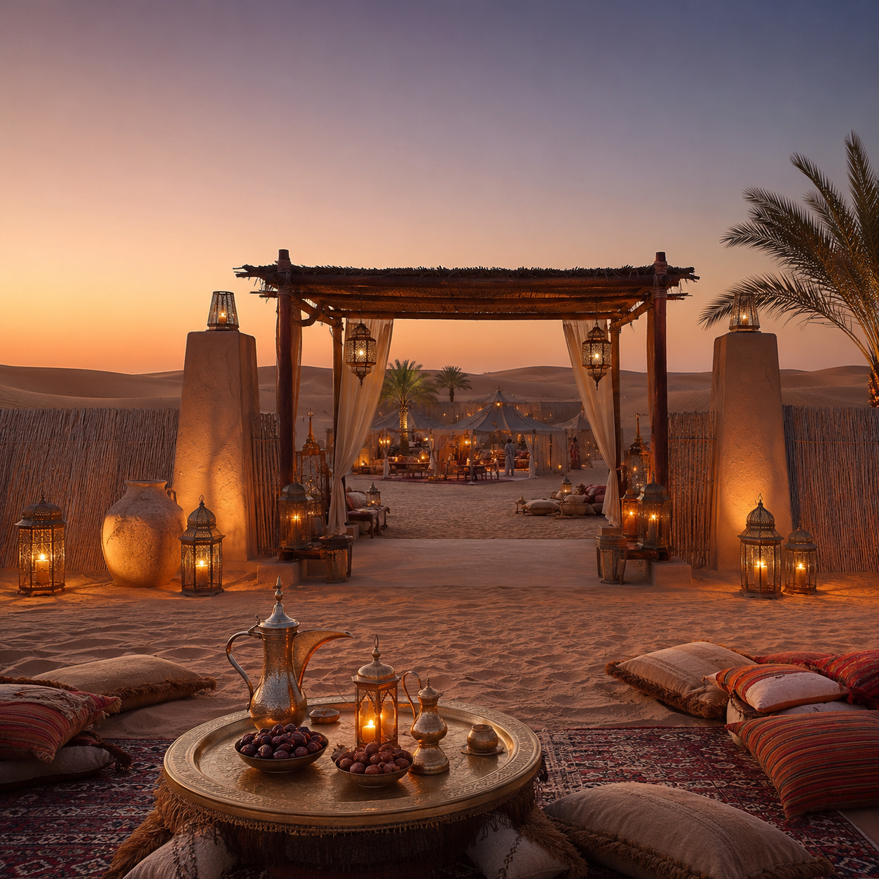 Dubai desert camp welcome