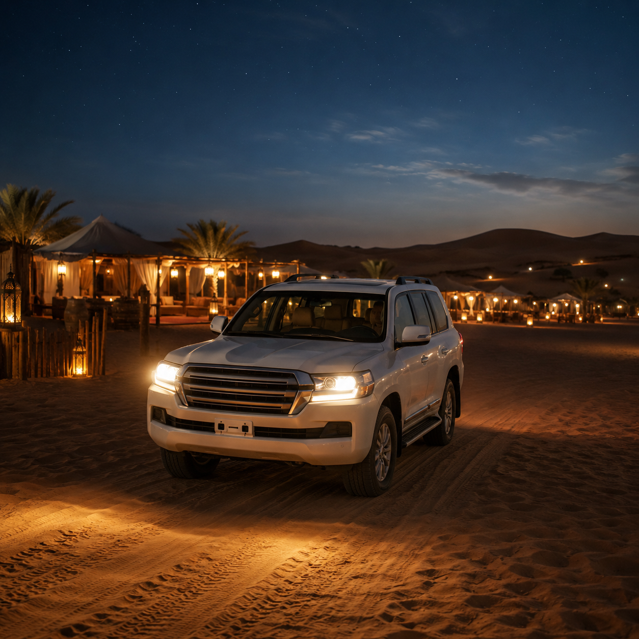 Evening desert safari drop off