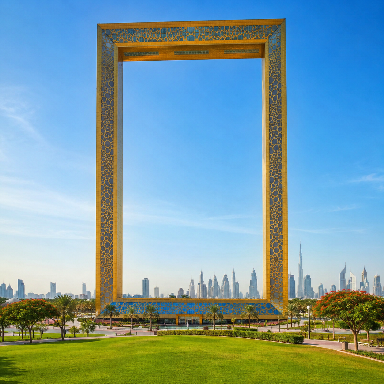 Dubai Frame landmark experience at Zabeel Park