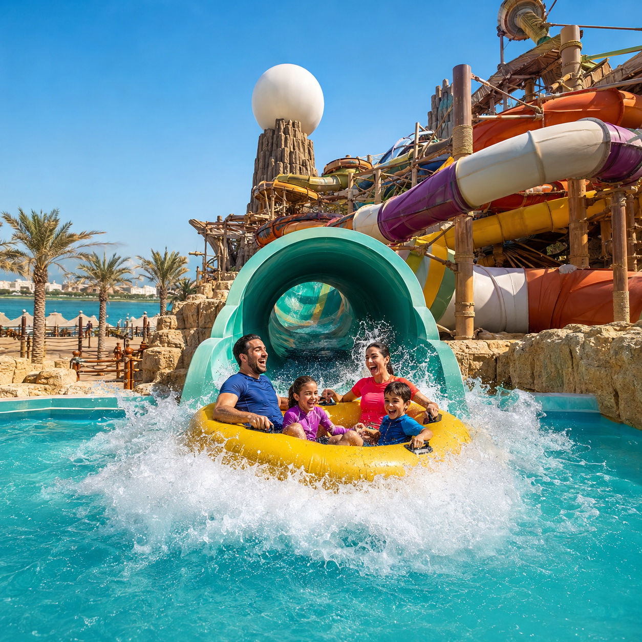 Yas Waterworld Abu Dhabi family water park experience